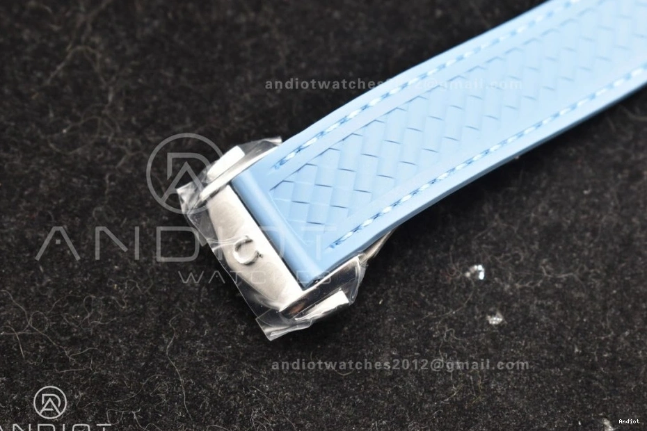 on Dial 43mm A8938 Edition 1:1 Rubber Worldtimer Aqua Terra Blue Best Summer Strap Blue GMT VSF Clone Super 1111